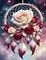 Floral Dream Catcher Diamond Painting Kit for Adult Beginner,Dream Rose Pattern Diamond Art Kits,DIY Full Drill Floral Diamond Dot Gem Art for Home Decor 12 x 16 Inch